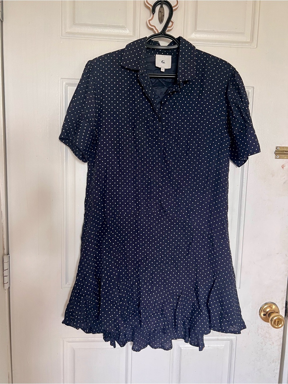 G. (Goop) | Navy Polka Dot Short Sleeve Dress